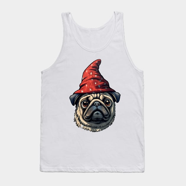 Little Red Wizard Pug Tank Top by Brilliant Tee Shop